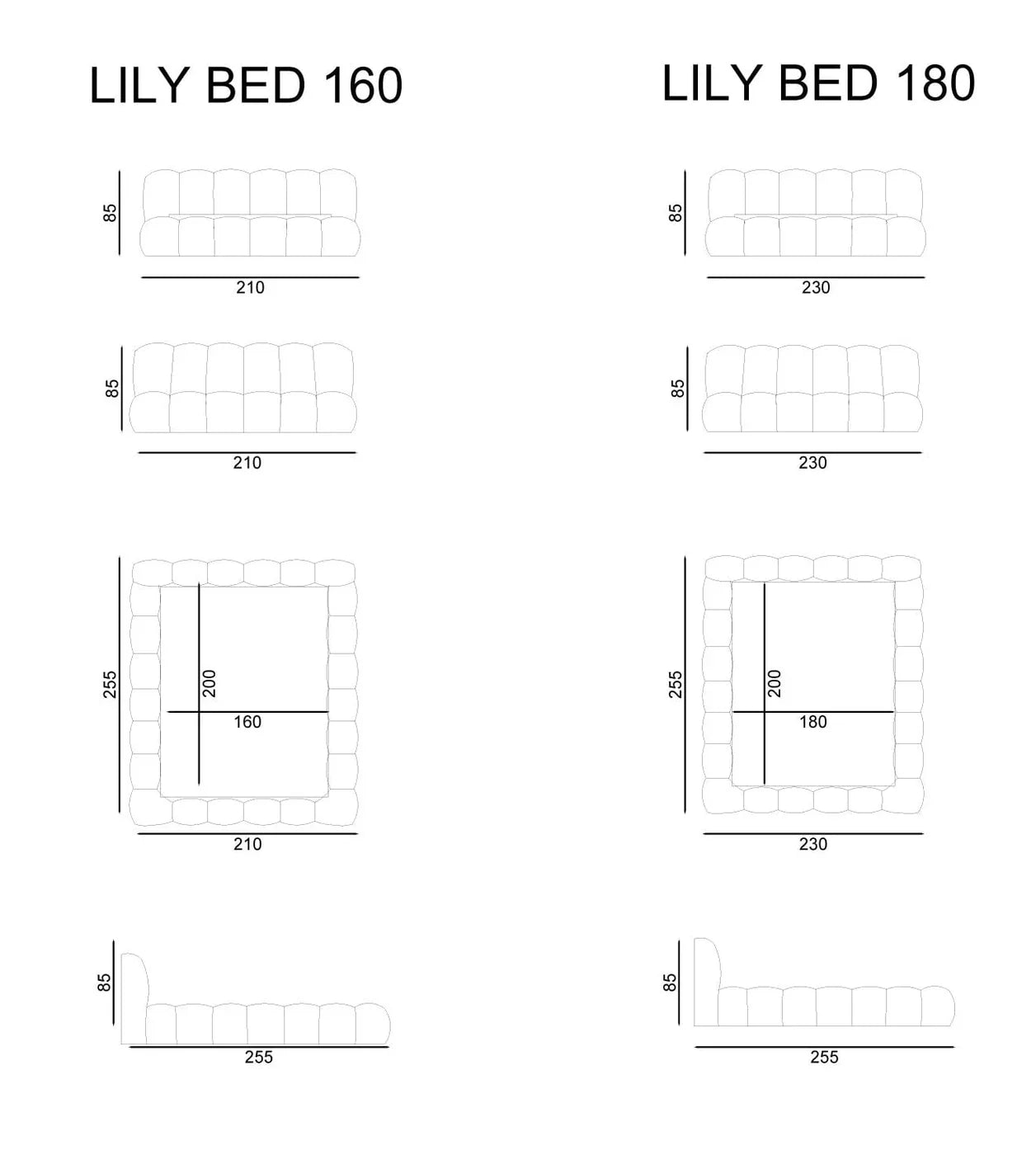 Columbus bubble Sleigh bed