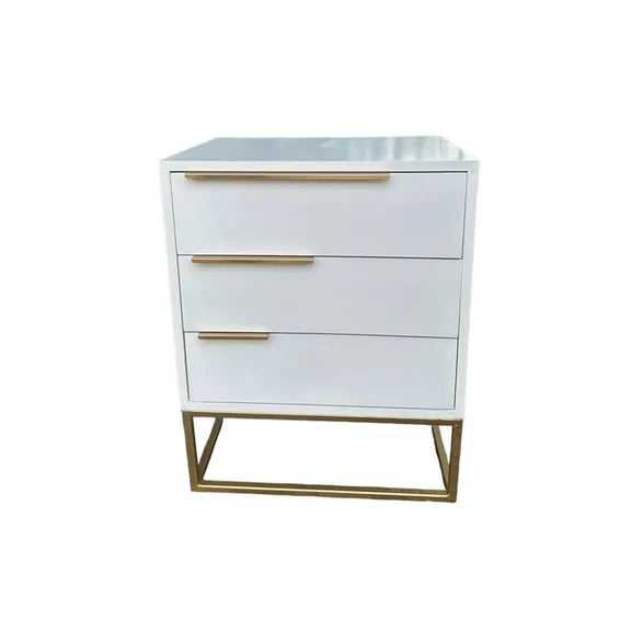 SAINTS 3 DRAWER NIGHTSTAND - WHITE